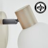 Lumox Applique, Faretto da parete Beige, Nero, 1-Luce
