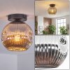 Ripoll Plafoniera, Lampada a sfera Cromo, Grigio fumo, 1-Luce