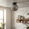 Ripoll Plafoniera, Lampada a sfera Cromo, Grigio fumo, 1-Luce