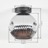 Ripoll Plafoniera, Lampada a sfera Cromo, Grigio fumo, 1-Luce