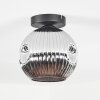 Ripoll Plafoniera, Lampada a sfera Cromo, Grigio fumo, 1-Luce