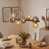 Chehalis Lampadario a sospensione, Lampada a sfera, Lampada a sospensione Ambrato, Grigio fumo, 8-Luci