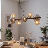 Chehalis Lampadario a sospensione, Lampada a sfera, Lampada a sospensione Ambrato, Grigio fumo, 8-Luci