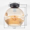 Ripoll Plafoniera, Lampada a sfera Ambrato, 1-Luce