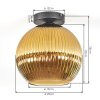 Koyoto Plafoniera, Lampada a sfera 25 cm Oro, 1-Luce