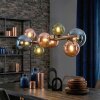 Chehalis Lampadario a sospensione, Lampada a sfera, Lampada a sospensione Blu, Verde, Ramato, 8-Luci
