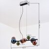 Chehalis Lampadario a sospensione, Lampada a sfera, Lampada a sospensione Blu, Verde, Ramato, 8-Luci
