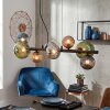 Chehalis Lampadario a sospensione, Lampada a sfera, Lampada a sospensione Blu, Verde, Ramato, Grigio fumo, 8-Luci