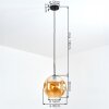 Ripoll Lampadario a sospensione, Lampada a sfera, Lampada a sospensione Ambrato, 1-Luce