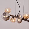 Chehalis Lampadario a sospensione, Lampada a sfera, Lampada a sospensione Ambrato, Chiaro, Grigio fumo, 8-Luci