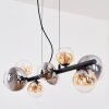 Chehalis Lampadario a sospensione, Lampada a sfera, Lampada a sospensione Ambrato, Chiaro, Grigio fumo, 8-Luci
