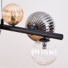 Chehalis Lampadario a sospensione, Lampada a sfera, Lampada a sospensione Ambrato, Chiaro, Grigio fumo, 8-Luci