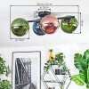 Gastor Plafoniera, Lampada a sfera Blu, Verde, Ramato, 4-Luci