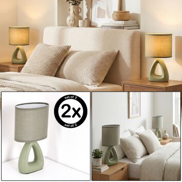 Garin Lampada da tavolo Verde, 1-Luce