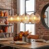 Koyoto Lampadario a sospensione, Lampada a sfera, Lampada a sospensione Ambrato, 4-Luci