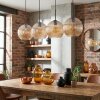 Koyoto Lampadario a sospensione, Lampada a sfera, Lampada a sospensione Ambrato, 4-Luci