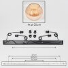 Koyoto Lampadario a sospensione, Lampada a sfera, Lampada a sospensione Ambrato, 4-Luci