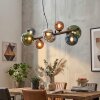 Chehalis Lampadario a sospensione, Lampada a sfera, Lampada a sospensione Blu, Cromo, Verde, Ramato, Grigio fumo, 8-Luci