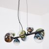Chehalis Lampadario a sospensione, Lampada a sfera, Lampada a sospensione Blu, Cromo, Verde, Chiaro, Grigio fumo, 8-Luci
