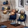Chehalis Lampadario a sospensione, Lampada a sfera, Lampada a sospensione Blu, Cromo, Verde, Chiaro, Ramato, Grigio fumo, 8-Luci