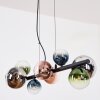 Chehalis Lampadario a sospensione, Lampada a sfera, Lampada a sospensione Blu, Cromo, Verde, Chiaro, Ramato, Grigio fumo, 8-Luci