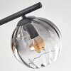 Koyoto Plafoniera, Lampada a sfera Ambrato, Chiaro, Grigio fumo, 4-Luci