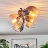 Koyoto Plafoniera, Lampada a sfera Ambrato, Chiaro, Grigio fumo, 4-Luci