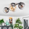 Koyoto Plafoniera, Lampada a sfera Ambrato, Chiaro, Grigio fumo, 4-Luci