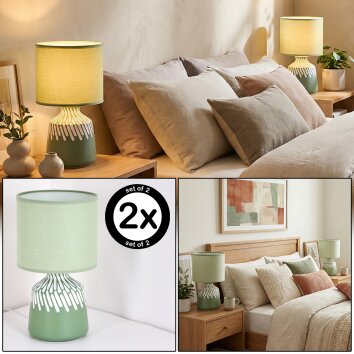 Mirvel Lampada da tavolo Verde, Bianco, 1-Luce