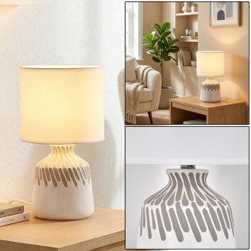 Mirvel Lampada da tavolo Grigio, Bianco, 1-Luce