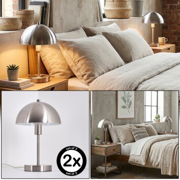 Veltri Lampada da tavolo Nichel opaco, 1-Luce