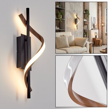 Solir Applique LED Nero, 1-Luce