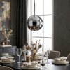 Ripoll Lampadario a sospensione, Lampada a sfera, Lampada a sospensione Cromo, Grigio fumo, 1-Luce