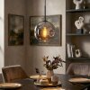 Ripoll Lampadario a sospensione, Lampada a sfera, Lampada a sospensione Cromo, Grigio fumo, 1-Luce