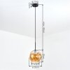 Ripoll Lampadario a sospensione, Lampada a sfera, Lampada a sospensione Ambrato, 1-Luce