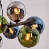 Gastor Lampadario a sospensione, Lampada a sfera, Lampada a sospensione Blu, Cromo, Verde, Grigio fumo, 8-Luci