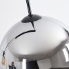 Koyoto Lampadario a sospensione, Lampada a sfera, Lampada a sospensione Ambrato, Chiaro, Grigio fumo, 3-Luci