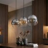Koyoto Lampadario a sospensione, Lampada a sfera, Lampada a sospensione Ambrato, Chiaro, Grigio fumo, 3-Luci