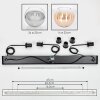 Koyoto Lampadario a sospensione, Lampada a sfera, Lampada a sospensione Ambrato, Chiaro, Grigio fumo, 3-Luci