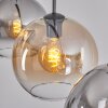 Koyoto Lampadario a sospensione, Lampada a sfera, Lampada a sospensione Ambrato, Chiaro, Grigio fumo, 3-Luci