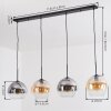 Koyoto Lampadario a sospensione, Lampada a sfera, Lampada a sospensione Ambrato, Chiaro, Grigio fumo, 4-Luci
