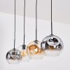 Ripoll Lampadario a sospensione, Lampada a sfera, Lampada a sospensione Ambrato, Chiaro, Grigio fumo, 4-Luci