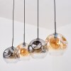 Ripoll Lampadario a sospensione, Lampada a sfera, Lampada a sospensione Ambrato, Chiaro, Grigio fumo, 4-Luci