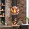 Ripoll Lampadario a sospensione, Lampada a sfera, Lampada a sospensione Chiaro, Ramato, 1-Luce