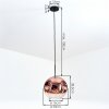 Ripoll Lampadario a sospensione, Lampada a sfera, Lampada a sospensione Chiaro, Ramato, 1-Luce
