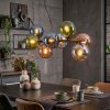 Gastor Lampadario a sospensione, Lampada a sfera, Lampada a sospensione Blu, Cromo, Verde, Ramato, Grigio fumo, 8-Luci
