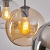 Koyoto Lampadario a sospensione, Lampada a sfera, Lampada a sospensione Ambrato, Cromo, Chiaro, Grigio fumo, 4-Luci