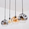 Ripoll Lampadario a sospensione, Lampada a sfera, Lampada a sospensione Ambrato, Chiaro, Grigio fumo, 4-Luci