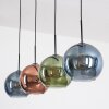 Koyoto Lampadario a sospensione, Lampada a sfera, Lampada a sospensione Blu, Verde, Ramato, 4-Luci