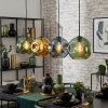 Ripoll Lampadario a sospensione, Lampada a sfera, Lampada a sospensione Blu, Oro, Verde, 4-Luci